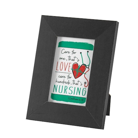 Dicksons 4 x 6 in. Tabletop Nurse Care 1 Corinthians 16-14 Psalm V Photo Frame PF4015BL-46-43